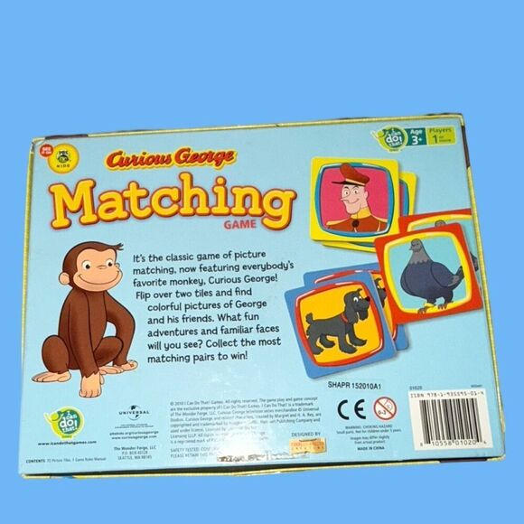 2010 Curious George Matching Game by I Can Do That! Games Complete! Ages 3+ - Picture 5 of 5